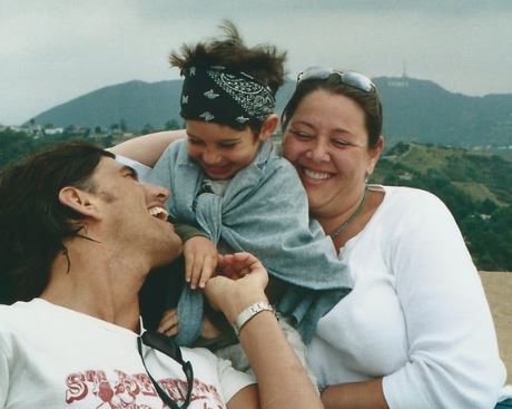 Jeffrey Brezovar and Camryn Manheim with their son Milo